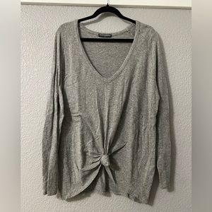 Brandy Melville gray Vneck sweater